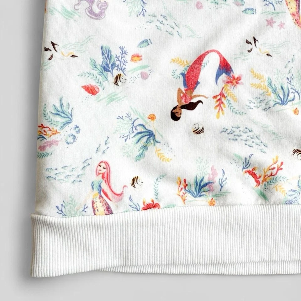 Disney x Janie & Jack Little Mermaid Ariel Puff Sweatshirt Girls 10 Shirt Top - Image 3 of 4