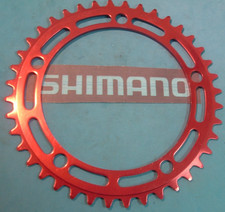 Shimano BMX / SS 40T x130BCD Red Chainring-NEW / NOS Vintage- W-Cut Teeth-NMint