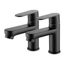 Bathroom Basin Pillar Taps 1/2 C Pair Sink Mixer Taps 1/4 Turn Cloakroom Twin