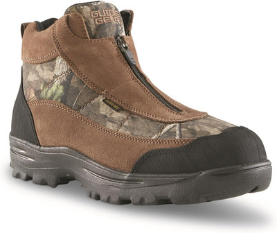 Waterproof Boots for Men Insulated 400 G Hiking Work Rain Snow Shoes Camo, Brown