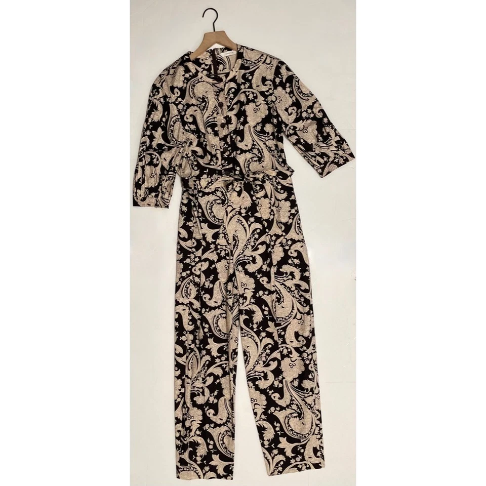 Mono REBECCA TAYLOR Paisley Pergamino Paisley Espresso Cinturón Marrón Mediano Foto 2 de 4