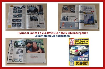 Hyundai Santa Fe 2.4 4WD GLS 146PS Literaturpaket - 3 komplette Zeitschriften