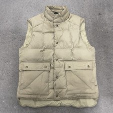 Vintage Eddie Bauer Premium Goose Down Vest Zip Front Color Beige men size Large
