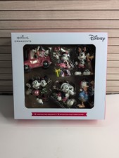 Hallmark Disney Mickey Friends Christmas Ornaments Set of 6 Mickey Minnie NEW