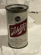 1962 SCHLITZ BEER 12oz. FLAT TOP BEER CAN LIGHTER/CANDLE? MILWAUKEE, WISCONSIN