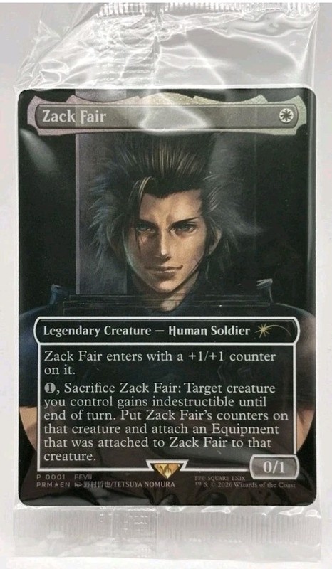 Unopen Zack Fair Magic the Gathering MTG Promo Card (FF7 Rebirth Switch 2 Bonus)