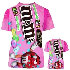 M&M'S SPECK-TACULAR EGGS FULL OVERPRINT DESIGN T-SHIRT