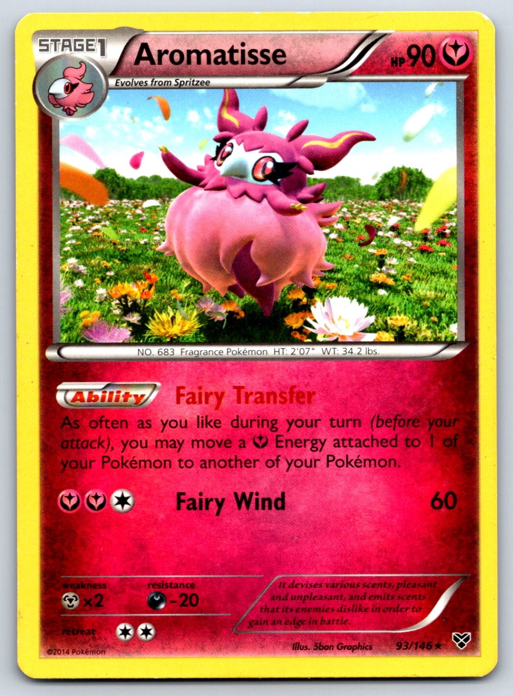 Aromatisse - 93/146 (XY Base Set) - Deck Exclusives 093/146 Pokemon Card LP