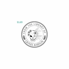 Sugar Skull Book Embosser Custom Library Stamp Personalised Book Stamp