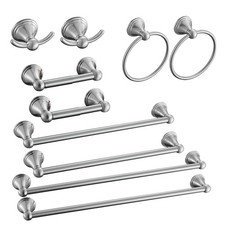 Bathroom Hardware Set, 10-Piece Bath Accessories Set Wall Mount Includes 20 i...