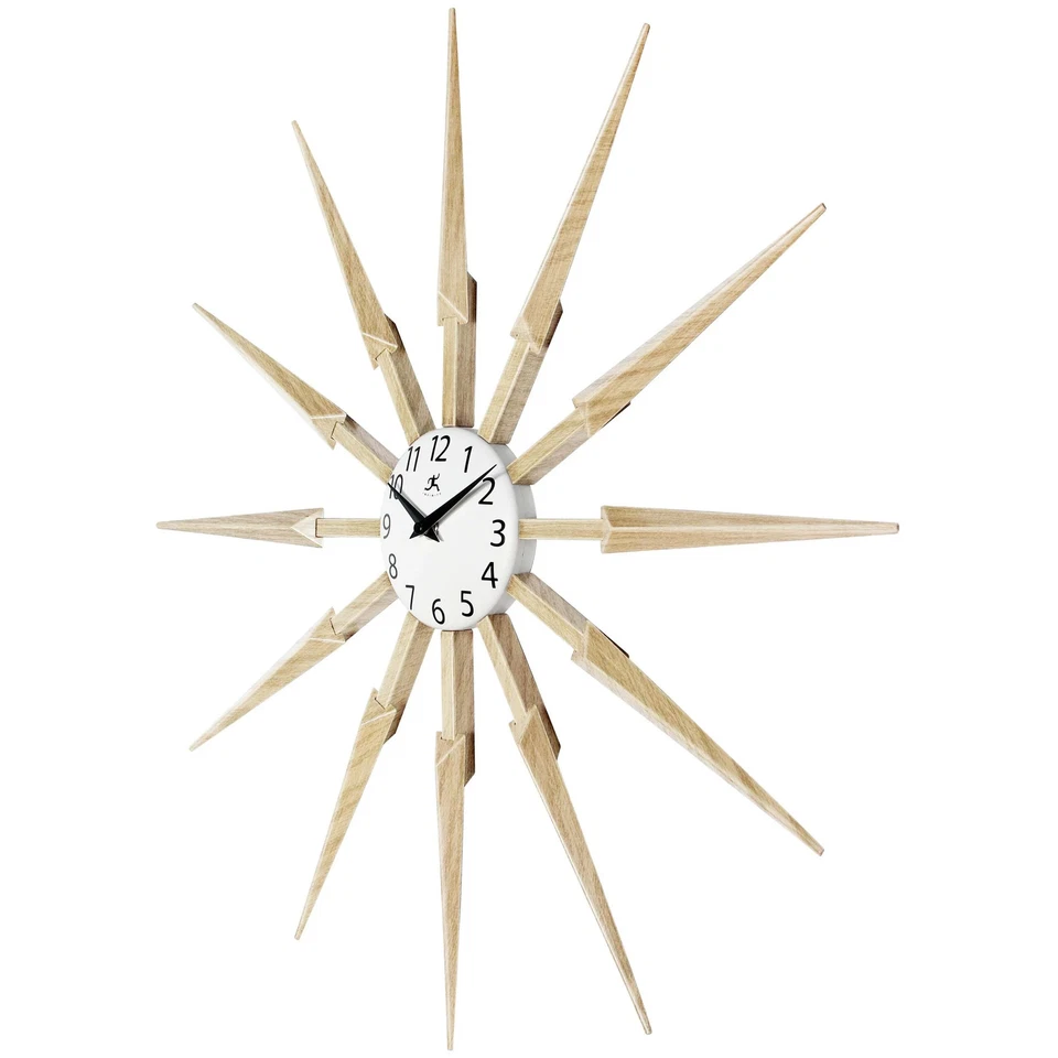 Celeste Starburst Mid-Century Modern Unique Large Wall Clock - Image 3 of 4