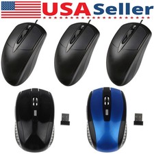 USB 2.0 Optical Wired Scroll Wheel Mouse PC Laptop Notebook Desktop Black Mice