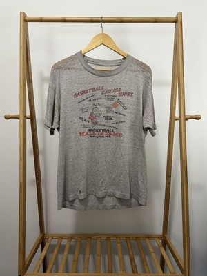 VTG 80s Basketball Hall Of Frame Excuses Paper Thin Burnout Worn T-Shirt Size XL
