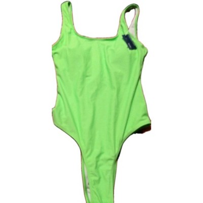 NEW NWT Classic bright green womens swimsuit size M NEON Summer Mae maternity