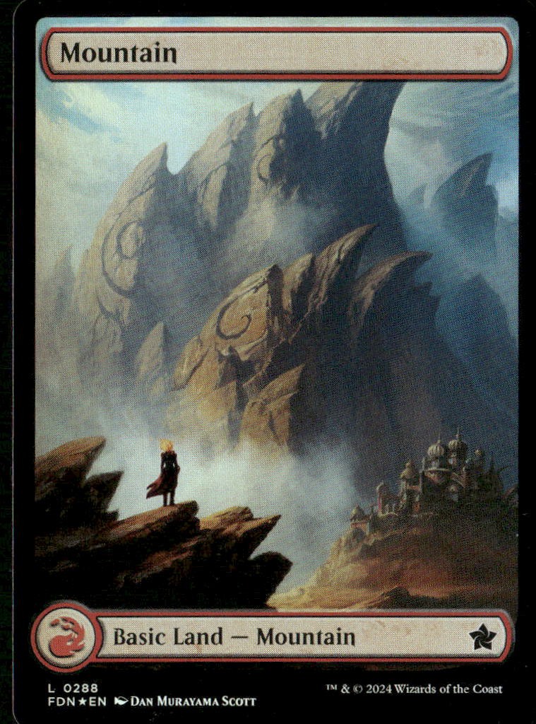 MOUNTAIN (0288) 288 LAND FOUNDATIONS MAGIC: THE GATHERING FOIL NM
