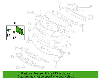 New License Plate Bracket Front for Toyota Prius Plug-In TO1068120 5211447130