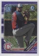 2019 Bowman Chrome Prospects Purple Shimmer Refractor Sam Hentges #BCP-246 4l3