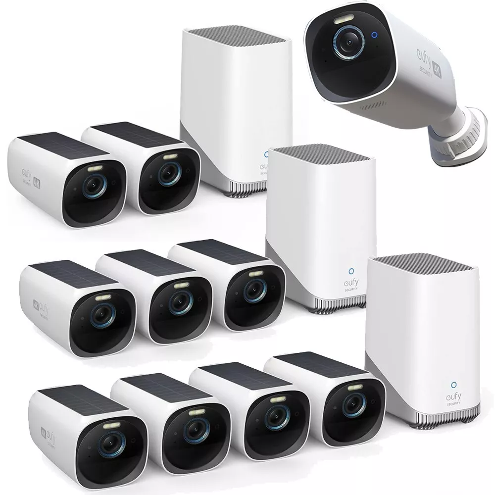 eufy Security eufyCam 3 4K Wireless Home Security System (4-Pack