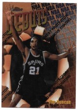 TIM DUNCAN 1997-98 Topps Finest - Common - Bronze Rookie #101 SAN ANTONIO SPURS