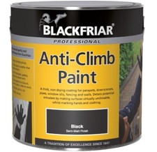 Blackfriar Professional Matt Black Anti Vandal Climb Intruder Security Paint