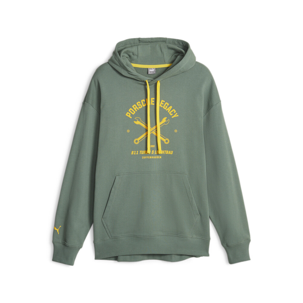 Puma Pl Garage Crew Hoodie Mens Green Casual Outerwear 62103607