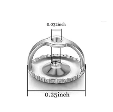14k White Gold Replacement 1 Pair Screw Back for Stud Earrings Value $75.00
