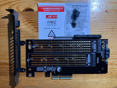 Dual SSD M.2 NVME PCI-E x4/8/16 Adapter PCI-E4.0/3.0 für 2230/2242/2260/2280