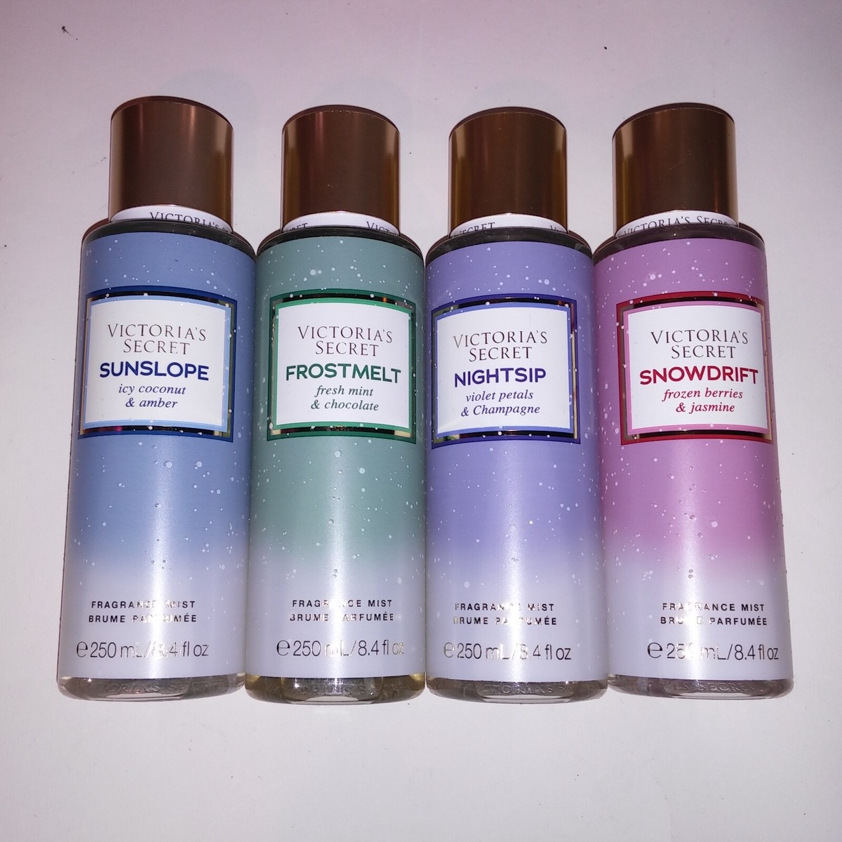 Set of 4 Victoria Secret Fragrance Mist Body Spray Winter Scents