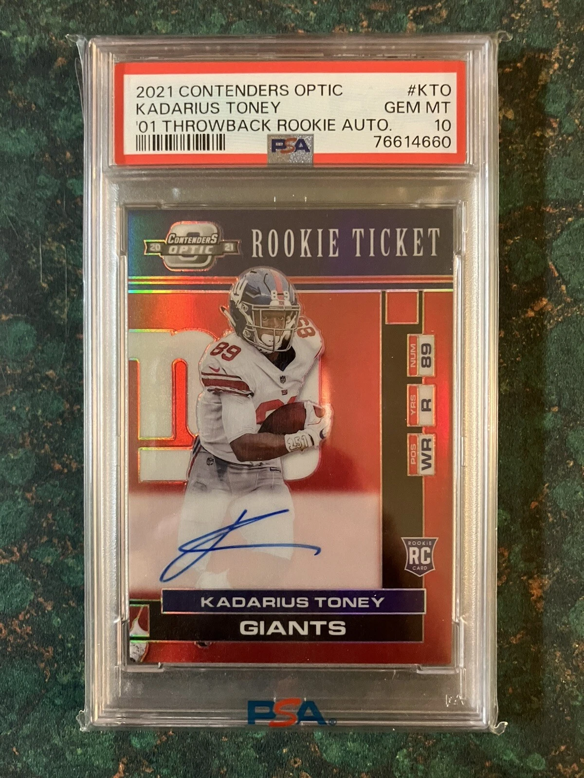 Kadarius Toney Panini Contenders Optic 2001 Contenders Throwback Rookie Autographs #KTO Base