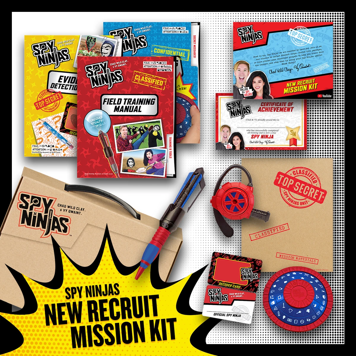 Espion Ninjas Neuf Recruit Mission Kit De Vy Qwaint Et Enfant