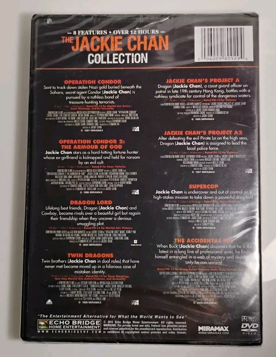 The Jackie Chan Collection: 8 Film Set (DVD, 2012, 2-Disc