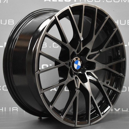 GENUINO BMW M2 COMPETITION F87 788M 19" PULGADAS NEGRO RUEDA DE ALEACIÓN DELANTERA ÚNICA X1 - Imagen 3 de 4