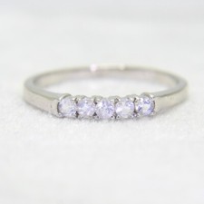 Stunning Moonstone 9ct White Gold Stacking ring size U ~ 10 1/4