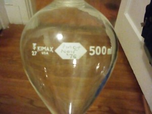 Kimax 500 ml Glass Funnel Separatory