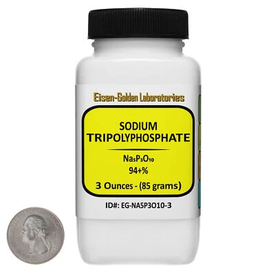 EISEN-GOLDEN LABORATORIES Sodium Tripolyphosphate [Na5P3O10] 94+% USP-FCC Food 3 Oz in a Bottle