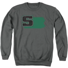 Slippery Rock Uni Adult Crewneck Sweatshirt State Shape, Charcoal, S-3XL