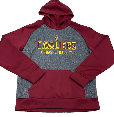 Cleveland Cavaliers Hoodie Men Medium Red Gray Sweatshirt Performance Cavs NBA M