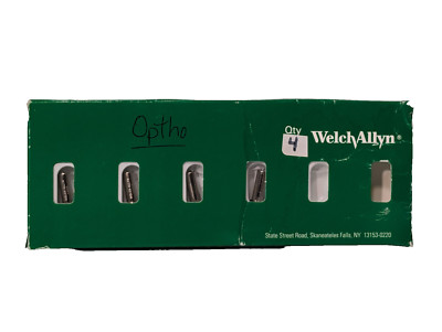 4-Pack Welch Allyn 03000-U6 3.5V Ophthalmoscope Halogen Lamp Bulbs, 901000