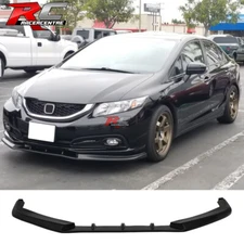 Fits 13-15 Honda Civic EK Sedan 4Dr IKON V3 Style Front Bumper Lip Spoiler PU