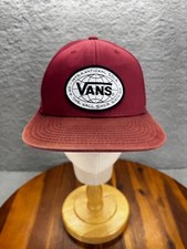Vans Off The Wall International Sole Snapback Baseball Hat Cap Adjustable Red