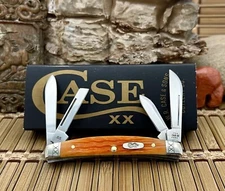 Case XX USA 2023 Crandall Jig Cayenne Bone 35808 Small Congress Pocket Knife