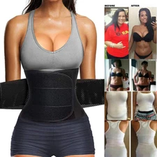 Sport Waist Trainer Weight Loss Women Sweat Thermo Wrap Body Shaper Belt Yoga US