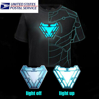 iron man t shirt with glowing chest piece