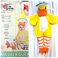 Rubber Duckie Duck Romper Headpiece Baby Costume Infant 6-12 months Halloween