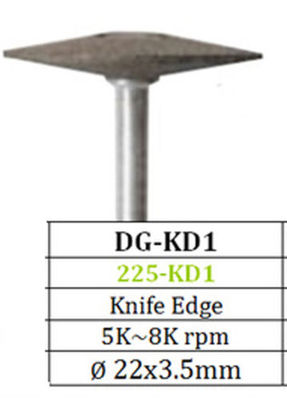 Diamond Grinder Knife Edge DG-KD1 Coarse 22x3.5 Besqual 4 Ceramics Soft Alloys 