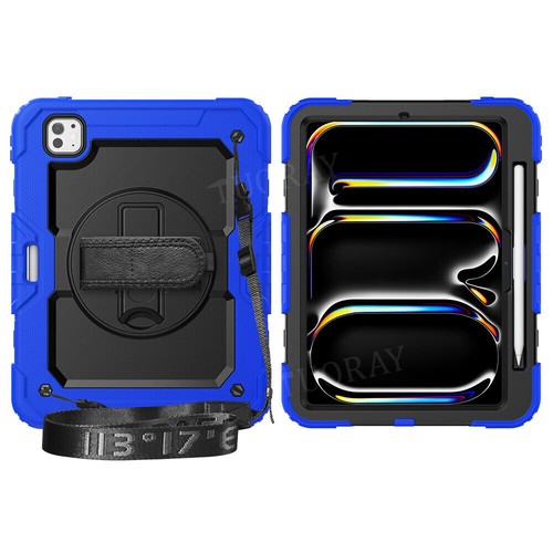 Für iPad 5/6/7/8/9/10 Gen Air 4 5 6 Pro 11 13 Hybrid Outdoor Tasche Gurt Hülle - Bild 111 von 225