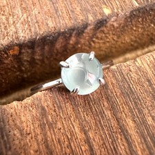 Beautiful Grade A Burma Jadeite Ring S925 Sterling Silver - Elegant Design