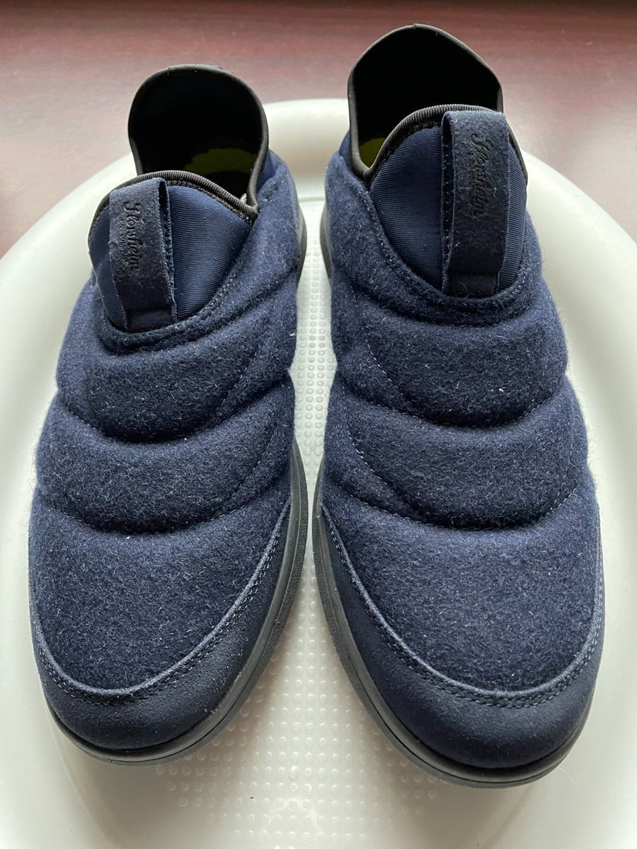 FLORSHEIM SPORTIE  Leather Textile Wool Moc Toe Slip On SHOE MENS NAVY BLUE 10 Florsheim  main image 2