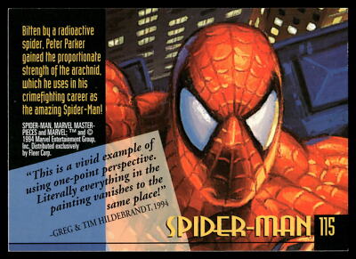 Spider-Man NM 115 1994 Fleer Marvel Masterpieces Hildebrandt