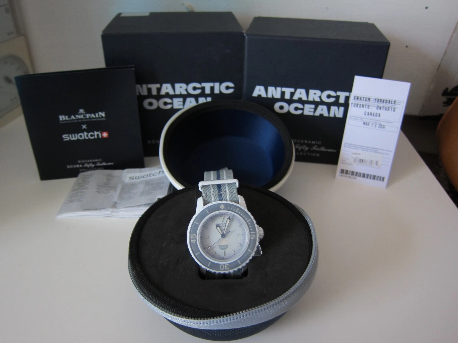 Blancpain — SWATCH x BLANCPAIN BIOCERAMIC SCUBA FIFTY FATHOMS Series Watch Antarctic Ocean
